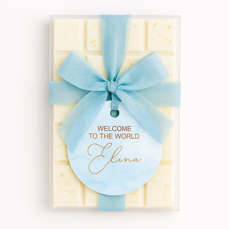 Blue Watercolour Tag