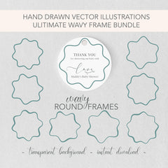 Ultimate Round Wavy SVG Border Bundle Pack