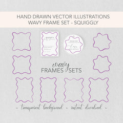 Wavy Squiggly SVG Border Frame Set