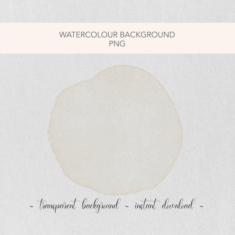 PNG Watercolour Backgrounds in neutral shades | Clipart for Wedding, Christening, Bridal Shower Invitations