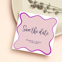 Welliger quadratischer Squiggly SVG-Randrahmen | Bearbeitbare Vorlage | Hochzeit, Geburtstag, Kartenpapier | Digitaler Download |