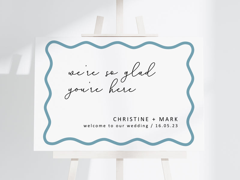 Duo Square and Rectangle Wavy SVG Scalloped Border Frame  | Wedding and Birthday Stationery Card Template |