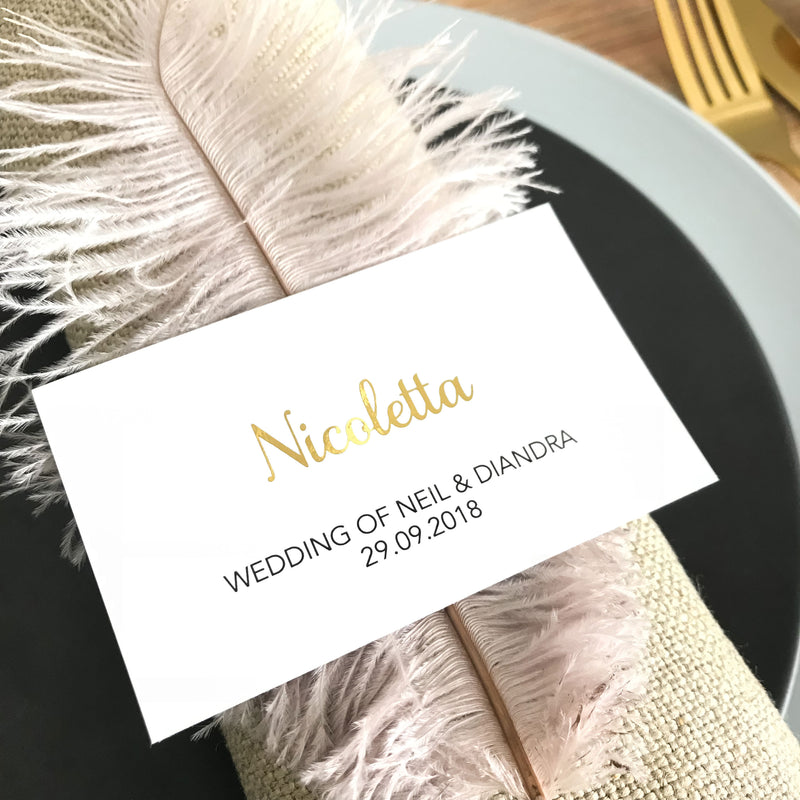 Flat Napkin Place Card -  invitations - Adore Paper