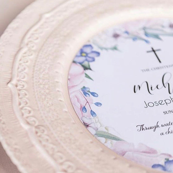 Secret Garden -  Round Menu -  invitations - Adore Paper