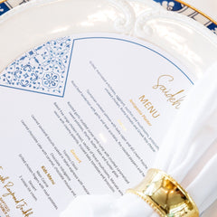Round Tile Design - Menu -  invitations - Adore Paper