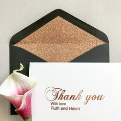 Personalised Thank you Card - Rose Gold -  cards - Adore Paper
