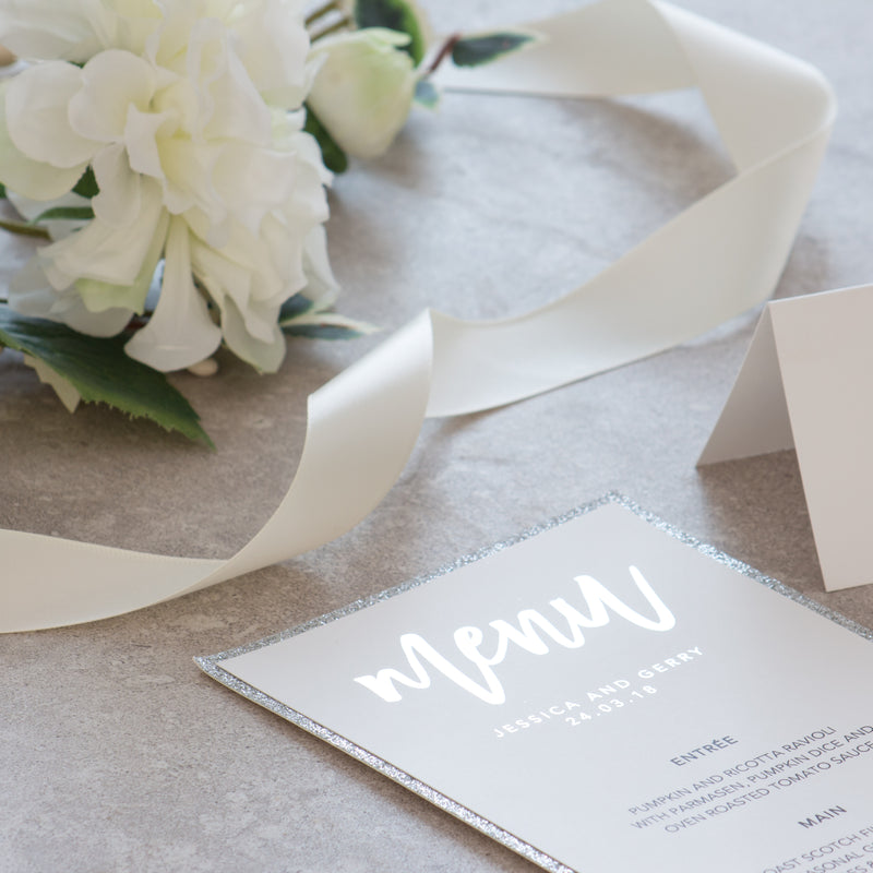 Elegance - Menu -  invitations - Adore Paper