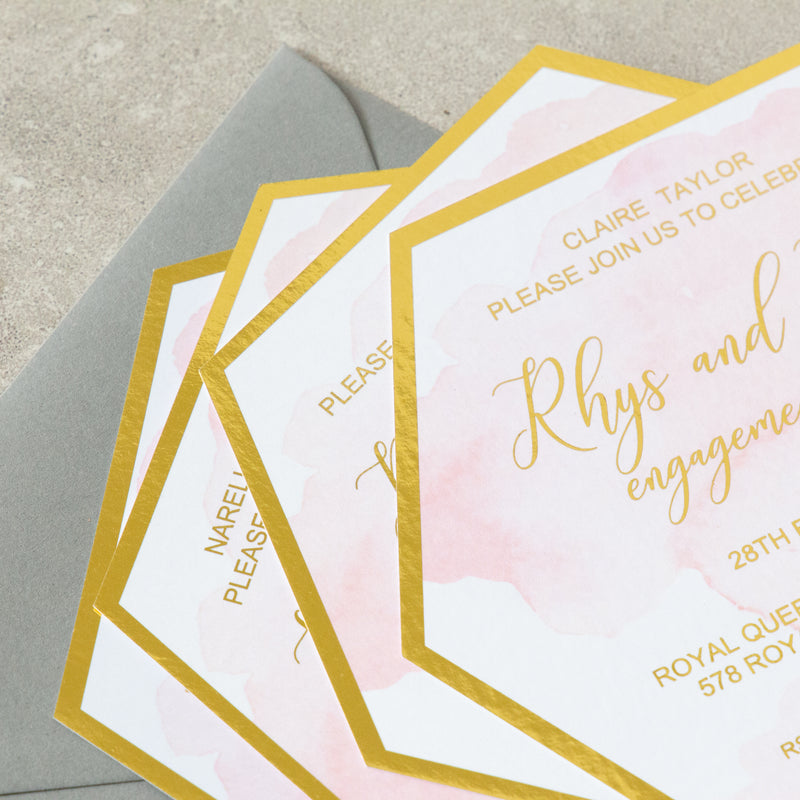 Hexagon Shape Invitation -  invitations - Adore Paper