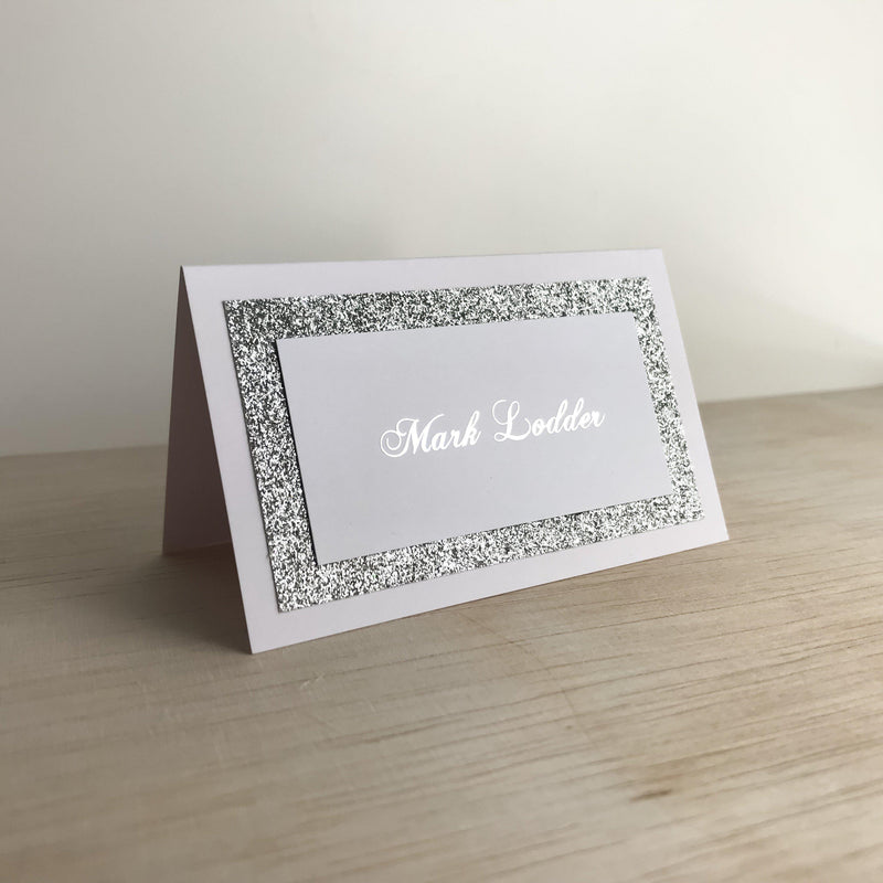 White Winter - Place Cards -  invitations - Adore Paper