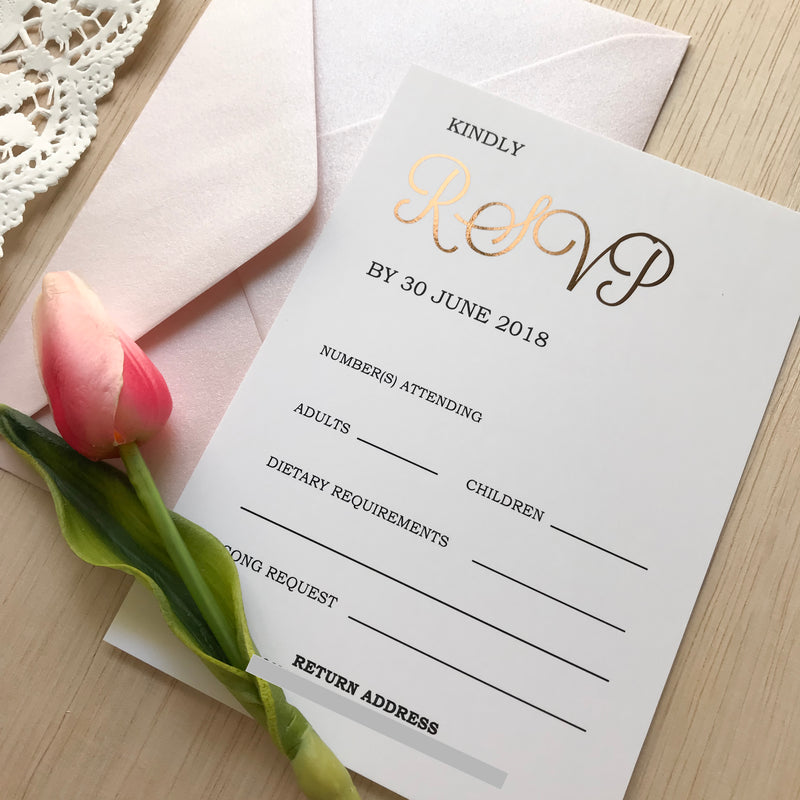 Dusky Rose RSVP -   - Adore Paper