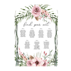 Romantic - Seating Chart -   - Adore Paper