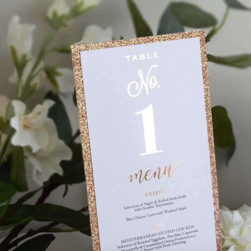 Diamond Sparkle - Menu -  menu - Adore Paper