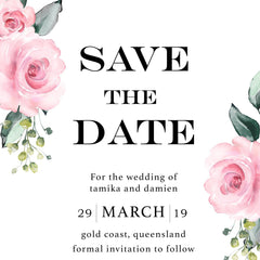 Blushing Pink - Save The Date -  invitations - Adore Paper