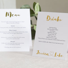 Freestanding Menu -  invitations - Adore Paper