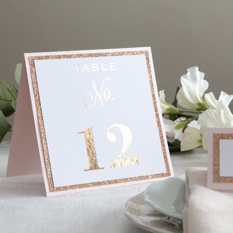 Dusky Rose Table Numbers -   - Adore Paper