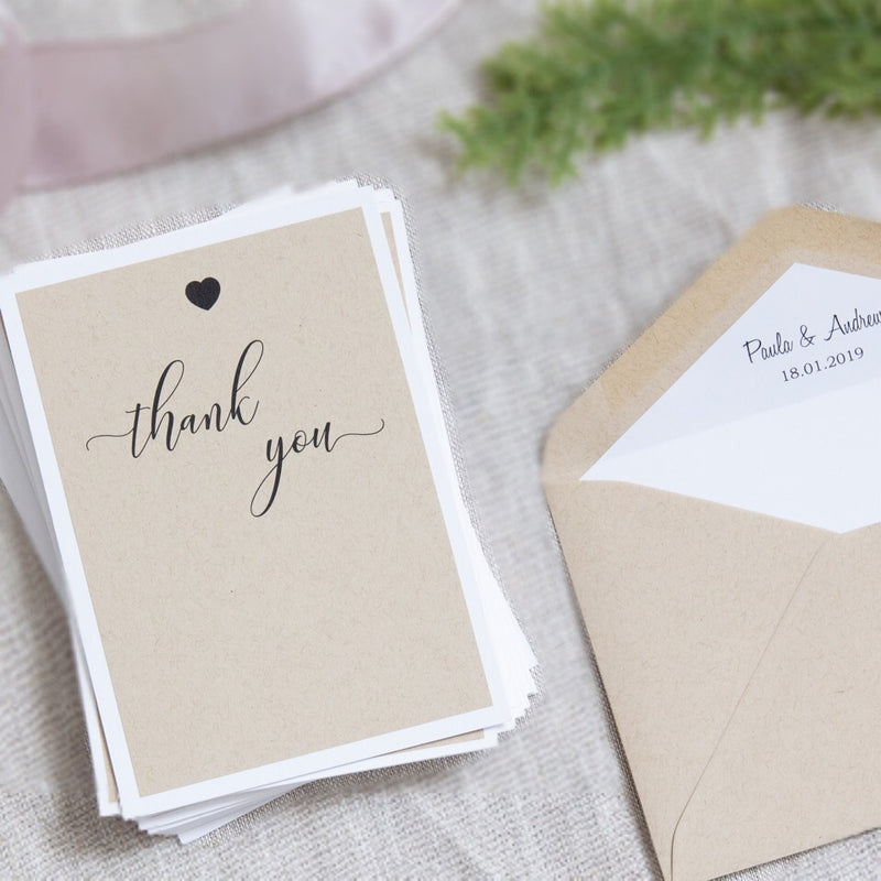 Rustic Love - Thank you -  invitations - Adore Paper