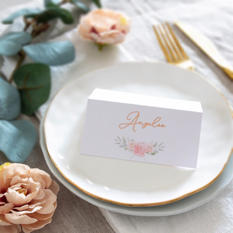 Floral Blush - Place Cards -  invitations - Adore Paper